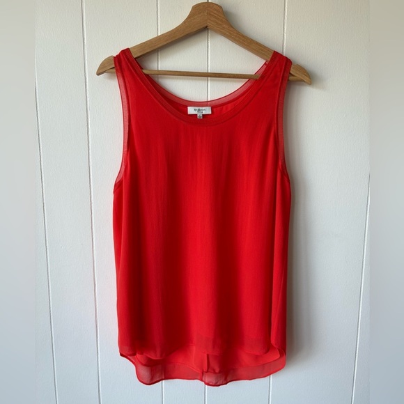 Babaton Silk Orange/Red Tank Top | Size Large - Picture 4 of 5